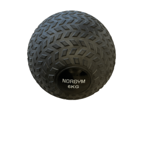 Slammerball fra NORGYM PRO vejer 6 kg. Den har et robust, tekstureret mønster for bedre greb.