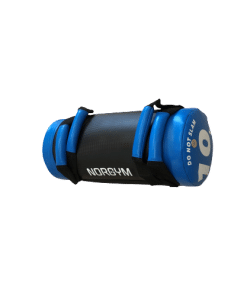 Blå og sort træningssandsæk fra NORGYM.