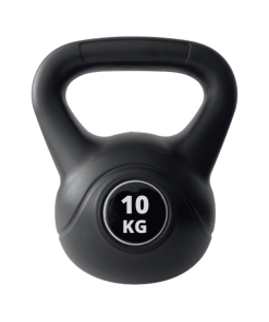 Sort kettlebell med mærkning på 10 kg