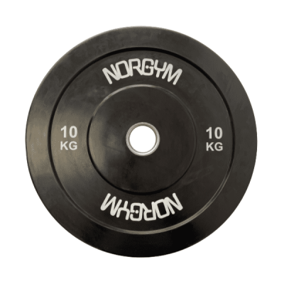 Sort Norgym vægtskive på 10 kg
