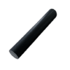 Lang, sort foamroller med en tekstureret overflade. Måler 15 x 90 cm og er fra mærket NORGYM.