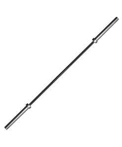 Olympisk vægtstang på 201 cm med en diameter på 50 mm. Den har et sort greb og sølvfarvede ender.