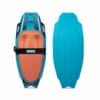 Jobe Slash Kneeboard Teal har en teal-farvet base med en orange knæpude og en sort justerbar strop.