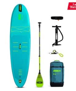 Jobe SUP Board pakke med board, paddle, pumpe og tilbehør.