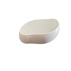 Krystal Hårfjerner Premium Hvid har en glat, oval form og er hvid i farven med en let buet overflade.