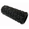 Sort foam roller med geometrisk mønster.
