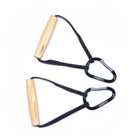 FLEXVIT Wooden Handle Handle and anchoring for training band Brown