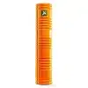Orange foam roller standing upright