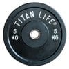 Sort Titan Life vægtplade på 5 kg