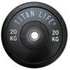 Sort vægtskive med logoet Titan Life.
