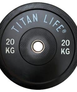 Sort vægtskive med logoet Titan Life.