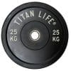Sort vægtskive med teksten Titan Life og 25 kg