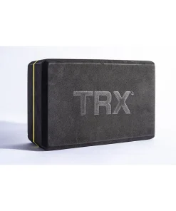 Sort TRX træningsblok med gule kanter.