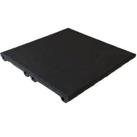 ErgoPlay 500x500x60 mm gummifliser  /faldunderlag for faldhøjder op til 2,0 m, basic kvalitet, sort