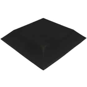 ErgoPlay 500x500x60 mm hjørne-gummifliser / faldunderlag for faldhøjder op til 2,0 m, basic kvalitet, sort