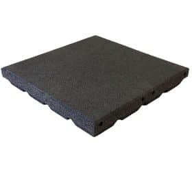 ErgoPlay 500x500x90 mm gummifliser / faldunderlag for faldhøjder op til 3,0 m, basic kvalitet, sort