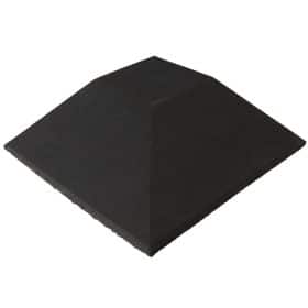 ErgoPlay 500x500x90 mm hjørne-gummifliser / faldunderlag for faldhøjder op til 3,0 m, basic kvalitet, sort