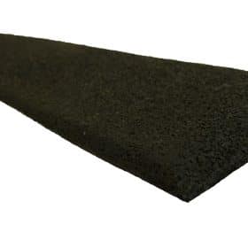 Gummirampe 15x80x1000 mm, for Quad gummifliser, Sort