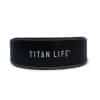 Sort træningsbælte med "TITAN LIFE" logo.