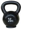 Sort kettlebell med vægtangivelse 36 kg