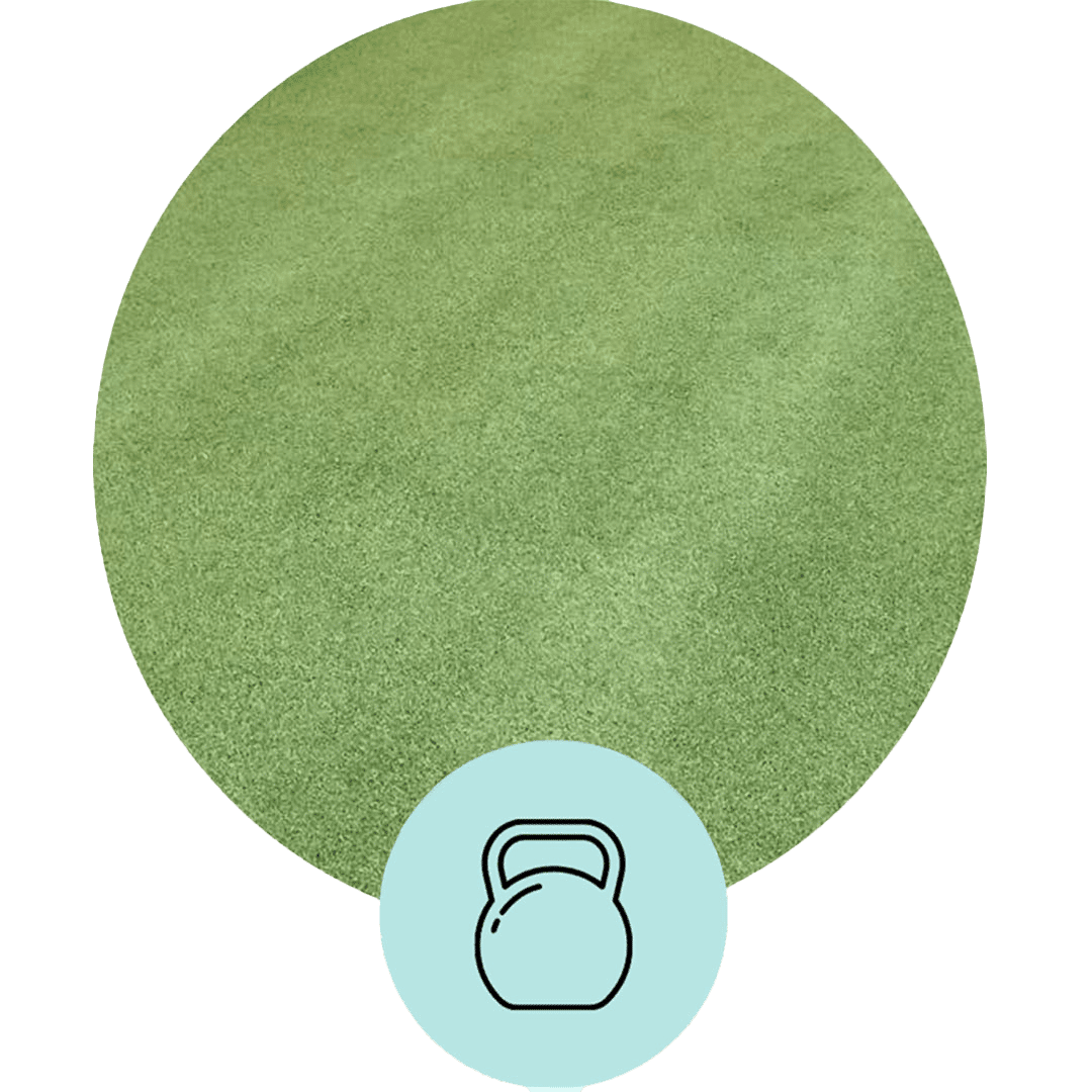 Fitnessgulv med kunstgræs