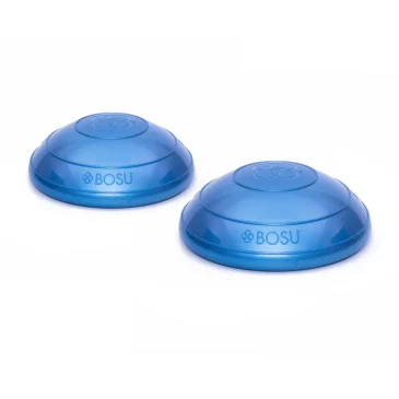 To blå BOSU balancepuder
