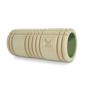 Billede af en beige foam roller med struktur