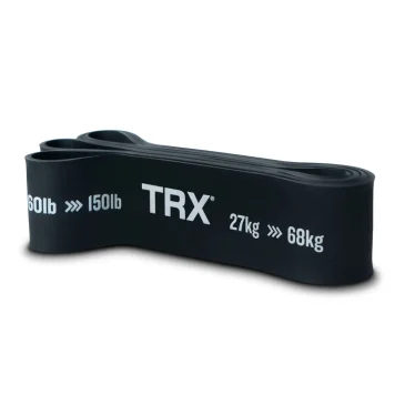 Sort TRX modstandsbånd med vægtangivelser