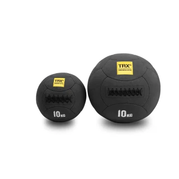 To sorte TRX medicinbolde af samme vægt.