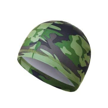 Camouflage badehætte i grønne nuancer