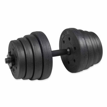Justerbar Vinyl Håndvægt 15kg sort