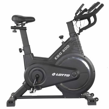 Sort stationær motionscykel, model EGO 600.